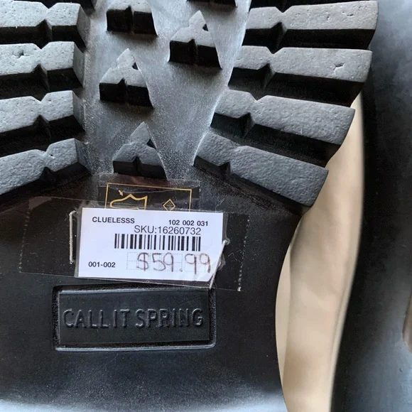 Call It Spring Cream Loafers with Silver Buckle - Picture 13 of 16